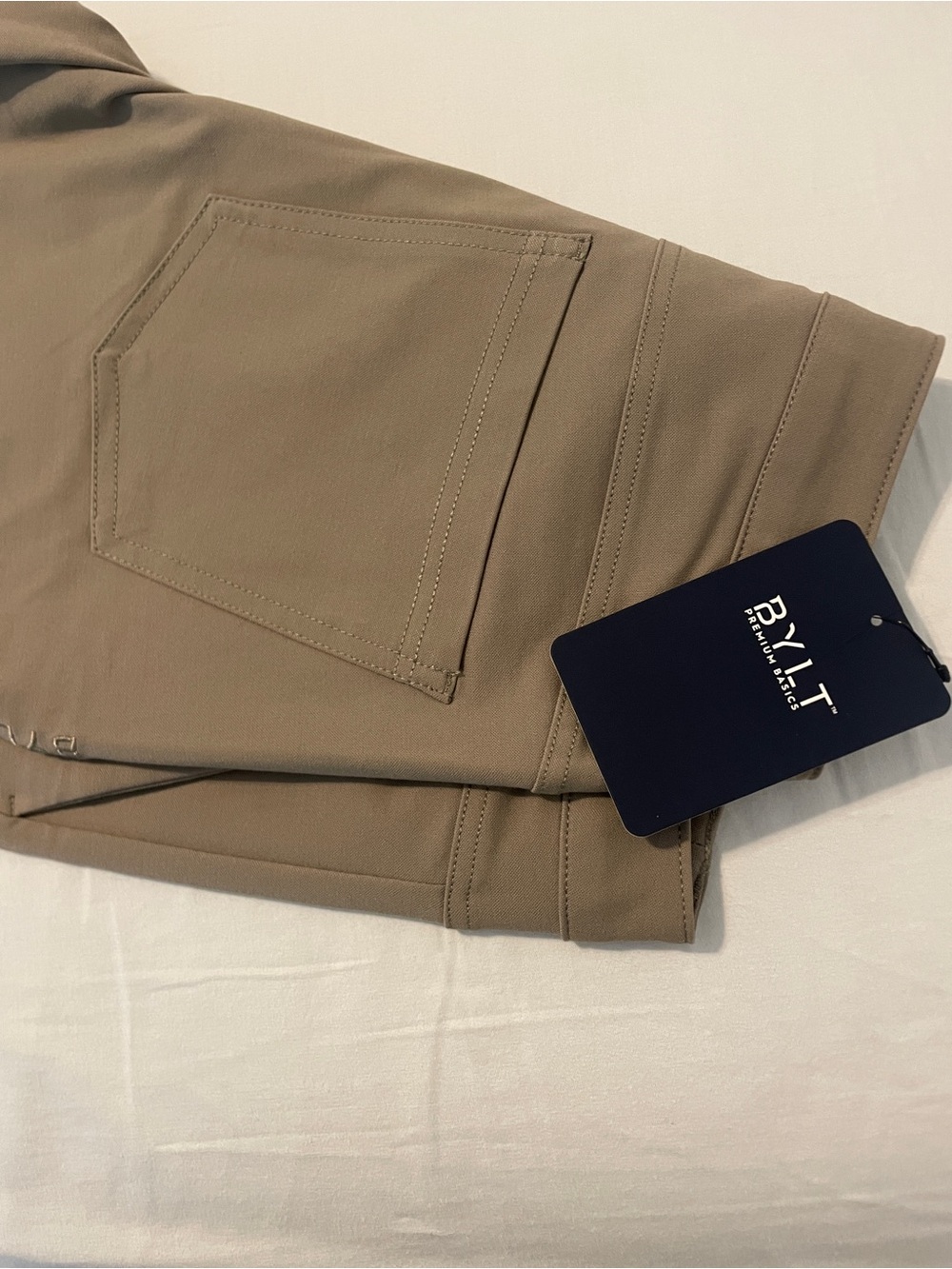 BYLT Basics Slim Chino Pants in Khaki